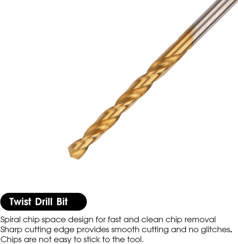 Winfox M5 x 1 Straight Flute Thread Tap and 4.0mm Twist Drill Bit Set, Metric Titanium Plated 6542 High Speed Steel Machine Screw Thread Tap Threading Drilling Tool - Image 3